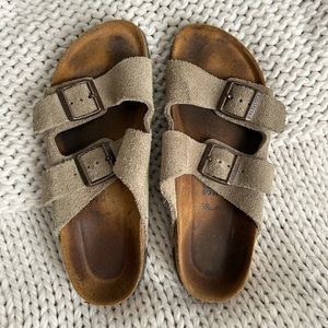 Birkenstock Arizona Suede Leather Taupe Sandal
